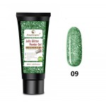 PolyGel UV /LED pentru unghii false FSM Jelly Glitter Powder Gel 30 ML G09 Verde Metalizat PolyGel UV /LED pentru unghii false FSM Jelly Glitter Powder Gel 30 ML G09 Verde Metalizat